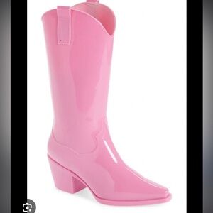 Jeffrey Campbell NEW Pink Thunderstorm Cowboy Western Rain Boots